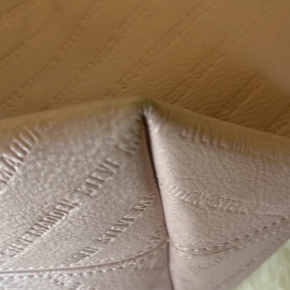 Steve Madden Faux Leather tote Bag light pastel pink - Picture 7 of 10